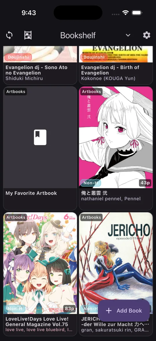 Library — Library grid view